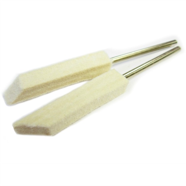 Mounted Felt Lapping Sticks for polishing with a reciprocation tool