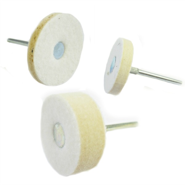 Mounted Felt Wheels for polishing all metals, plastics and glass