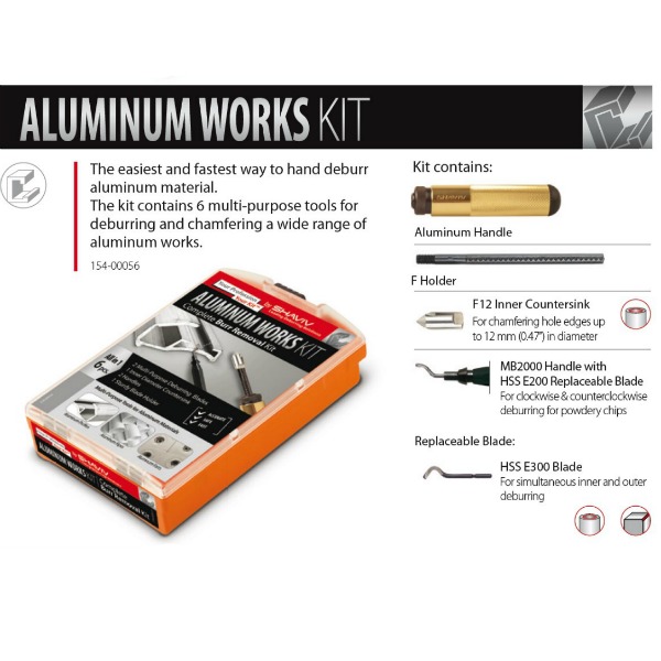 Shaviv Kit Deburring tools for Aluminium countersink and blades